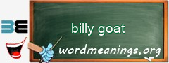 WordMeaning blackboard for billy goat